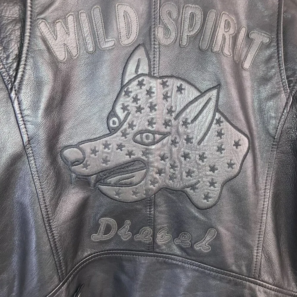Diesel L-Beck-EMB “Wild Spirit” 100% Goat Leather Size M!! - Picture 9 of 9